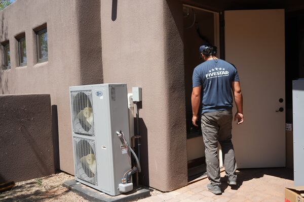 Five Star technician installing an inverter HVAC system in St. George, Utah